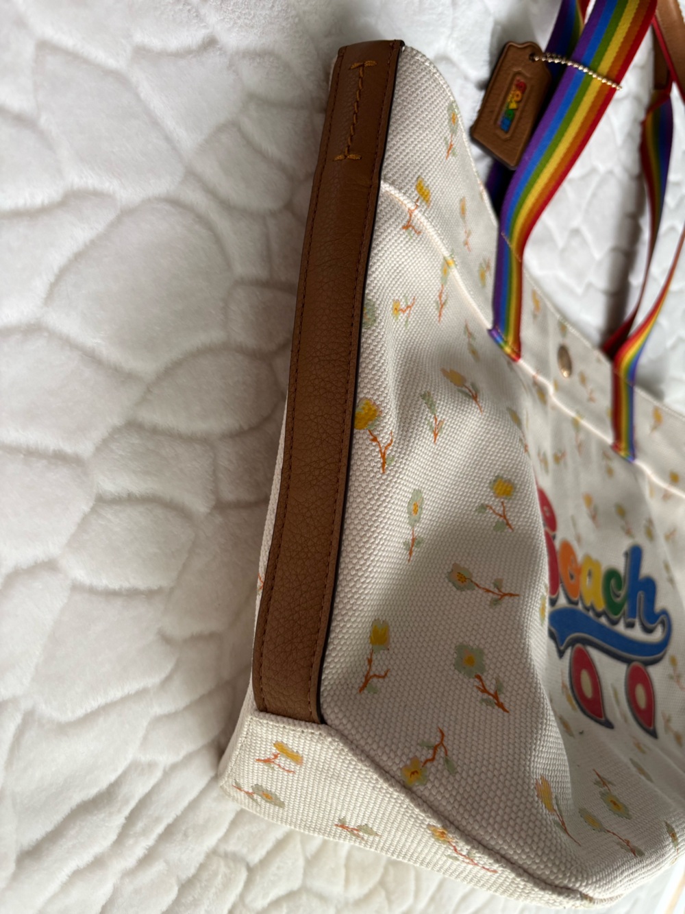 Coach Tote With Rainbow Roller Skate Graphic C4099 Pride Collection - Picture 9 of 15